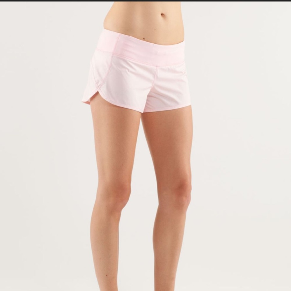 🦄 Shimmering RARE! Lululemon 6 Pink Sparkle RUN Speed Shorts 2.5” Lined